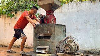 Talented Mechanic Restores a Badly Damaged Old Rice Mill and Turns It Into A New Mill.