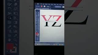 Unique Y+Z Letter Logo Design In Adobe Illustrator  #shorts #shortviral #logodesign #letterlogo