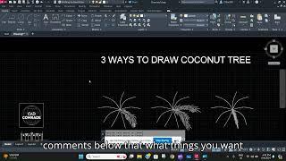 How to easily make coconut tree in AutoCAD ??