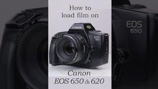 How to load 35mm film on Canon EOS 650 & 620  -  #Shorts