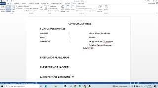 Curriculum vitae Word