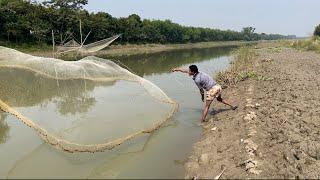 Amazing Net Fishing in River