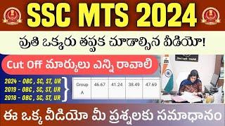SSC MTS Last Year Cut Off in Telugu SSC MTS Havaldar Last Year Cut off 2023 SSC MTS Vacancy 2024