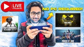 How to Live Stream BGMI PUBG FREE FIRE Directly from Smartphone  No PC Required