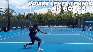 Coco Gauff Court Level Practice 2023 with Jessica Pegula & Frances Tiafoe 4K 60FPS