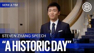 A HISTORIC DAY FOR THE NERAZZURRI FAMILY  STEVEN ZHANG SPEECH