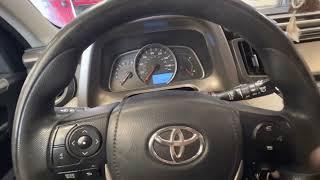 2014 Toyota RAV4 maintenance light reset with blade style ignition key.