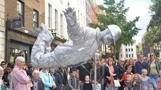 Silver man secret revealed from start to finish floating and levitating trick