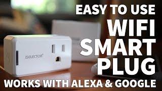 iSelector Wifi Smart Plug Socket - Smart Light Switch with iPhone Android Alexa and Google Assistant