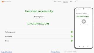 Unlock Bootloader on any XiaomiRedmiPocoMi via Mi Unlock Tool