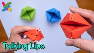 How to fold paper LIPS  DIY Origami  How to make a talking lips  Fold Tutorial