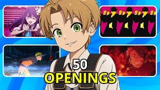 ANIME OPENING QUIZ - 50 Openings VERY EASY - VERY HARD