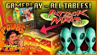 Arcade1Up Attack From Mars Pinball Gameplay All 10 Tables