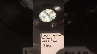 Stevie Wonder- I Just Called To Say I Love You From 1984  Vinyl 45 