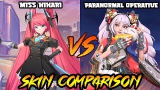 Layla - Paranormal Operative collector skin V.S. Miss Hikari aspirants skin - MLBB - Skin Comparison