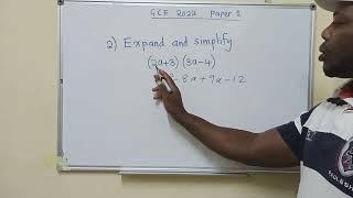 Expand and simplify 2a+33a-4