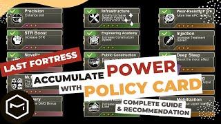 Last Fortress Underground - Policy Card - Accumulate Your Power for Free. Guide & Recommendation