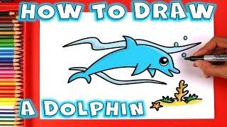 How to Draw a Dolphin Underwater for kids and Beginners