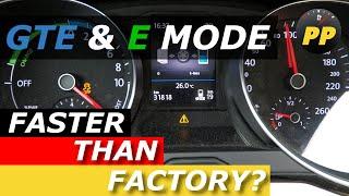 VW PASSAT GTE variant - ACCELERATION 0-100 Kmh GTE & E MODE 0-60 mph