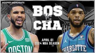 Boston Celtics vs Charlotte Hornets Full Game Highlights  Apr 1  2024 NBA Season