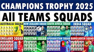 Champions Trophy 2025 All teams Squad  ICC Champions Trophy 2025 All teams Squads