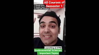 Environmental Sciences Semester 1 Complete Notes OBE Delhi University Exams  8 PM Detailed Video