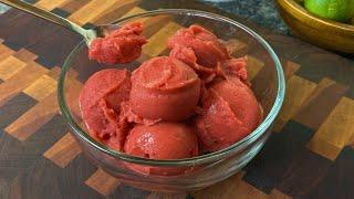 3 Ingredient Frozen Sorbet Treat  I Eat This Instead of Sherbet