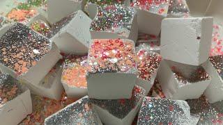 Cubes Gym Chalk Crush Topped with glitter