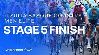 WHAT A VICTORY ⭐  Stage 5 Finish Itzulia Basque Country 2024  Eurosport Cycling