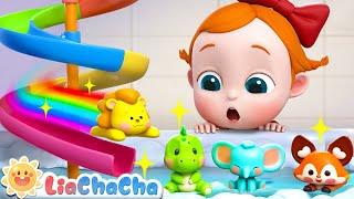 Bath Toys Song  Animal Toys in the Bathtub  LiaChaCha Nursery Rhymes