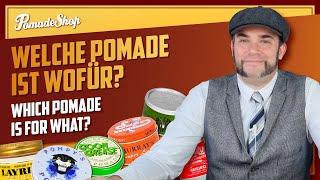 Alex erklärt Welche Pomade wofür?  German + English subtitles