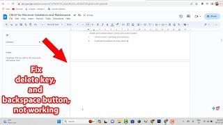 How to delete a page in google docs that wont delete