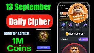 Hamster Kombat Daily Cipher Code 13 September  13 September Hamster Kombat Daily Cipher Code Today