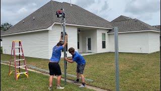 Lifetime Post Tropical Storm Proof Fence with  Postmaster Plus Fence Post Warranty.