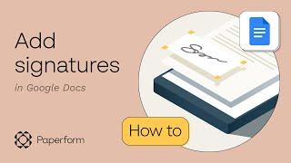 How to insert signatures in Google Docs