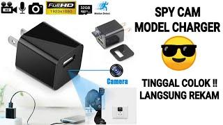 SPY CAM model Charger - Tinggal Colok langsung Rekam 24 Jam - CCTV INSTANT tanpa WIFI 