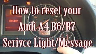 How to reset your Audi A4 B6B7 Service LightMessage