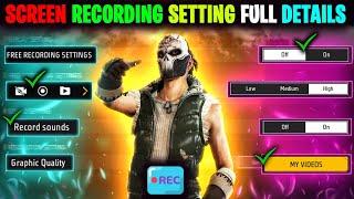 Screen Recording Settings Free Fire Max  free fire ki recording gallery mein kaise Save Kare 