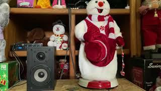 Peppermint spinning snowman speaker mod