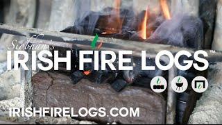 Starting an Irish peat fire with Siobháns Irish Fire Logs