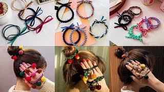 Type of hair rubber band and scrunchies  Korean accessories ️