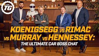 Koenigsegg vs Rimac vs Murray vs Hennessey The Ultimate Car Boss Chat  Top Gear