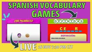 IMPROVE your SPANISH Vocabulary with GAMES LIVE - How to Spanish