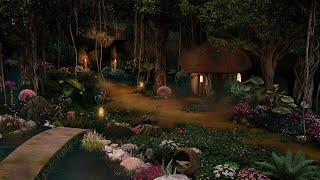 Mystical Enchanted Forest Ambience  Fall Asleep To Soothing Nature Sounds & Hypnotic Wind Chimes