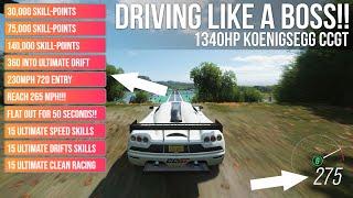 Forza Horizon 4 DRIVING LIKE A BOSS - 1340HP Koenigsegg CCGT