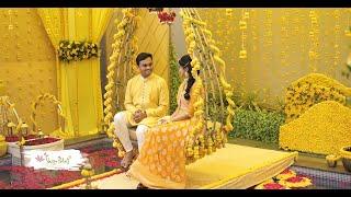 Colorful Haldi Ceremony  Shiga Petals  Mellow Yellow Concept decor