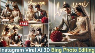 How To Create Couple Nikah Wedding 3D Image Couple Ai Photo Editing Bing Image Creator