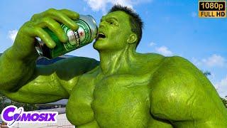 THE INCREDIBLE HULK vs THANOS Fight Scene #2023  Avengers Hulk Drinks Heineken HD