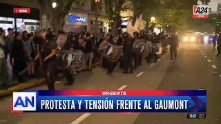  PROTESTA y TENSIÓN frente al cine GAUMONT por los despidos