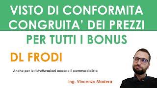 DL Frodi visto di conformità e congruità prezzi - ristrutturazioni facciate ecobonus sismabonus